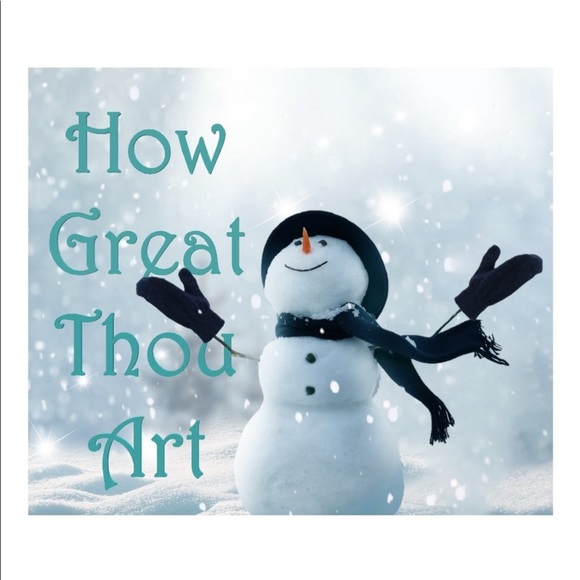 100 (2x2 Inch) Square Stickers, How Great Thou Art Snowman High Gloss, Thank You - Picture 2 of 2